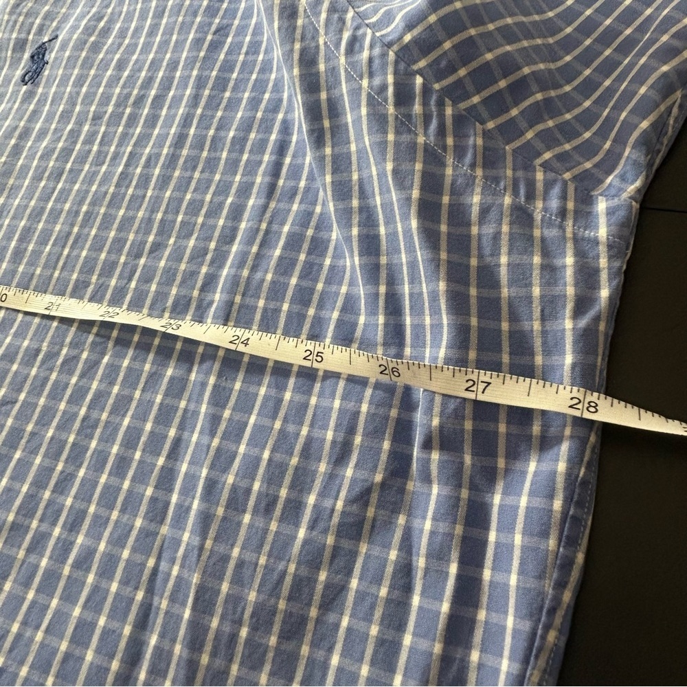 POLO Ralph Lauren Button Down Shirt Men's Blake Blue White Gingham Check Size XL - Picture 6 of 7